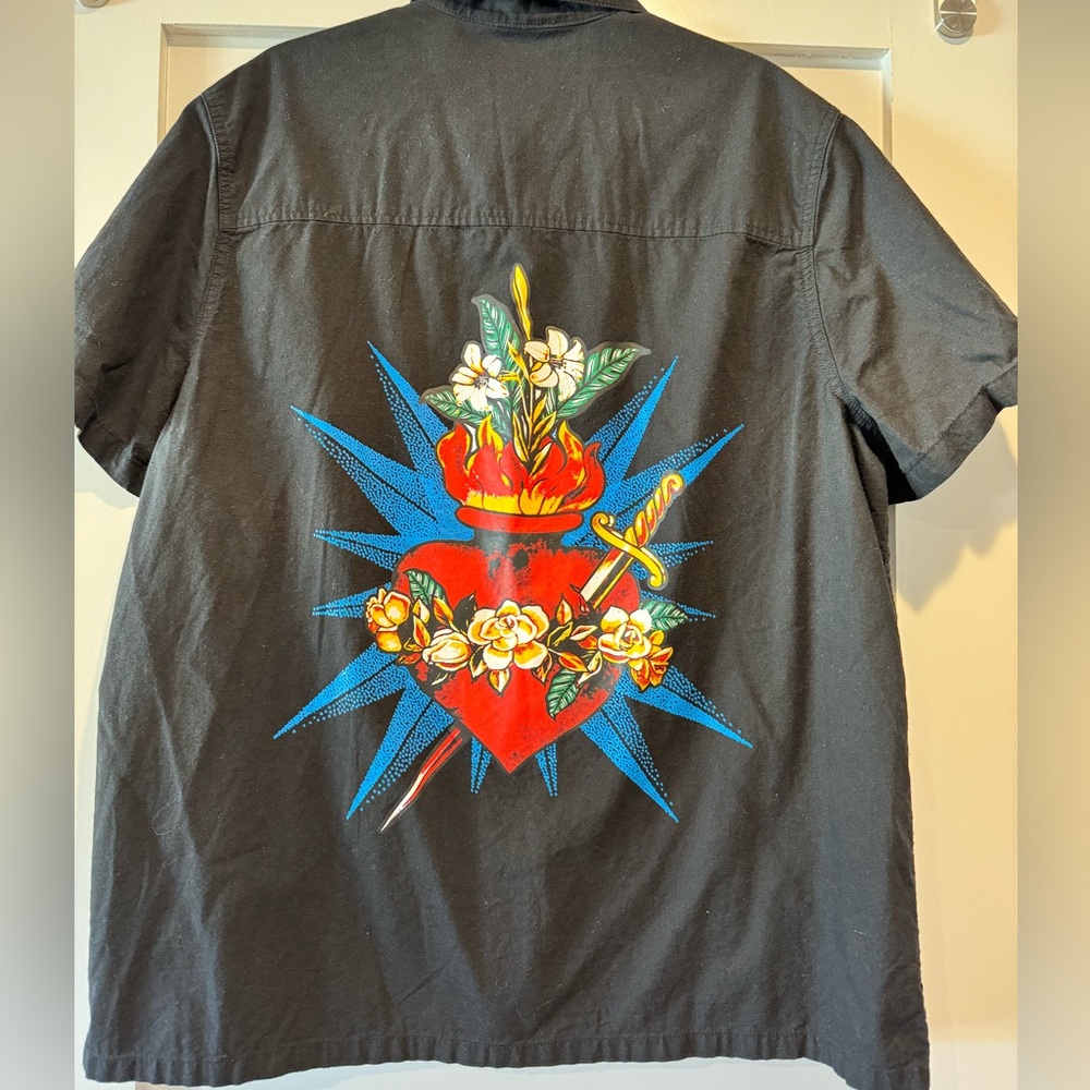 Asos Sacred Heart Button Down Mens XL